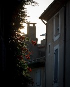 Late afternoon light in a lane in Lourmarin, Provence